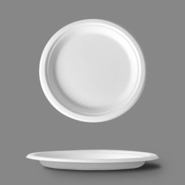 Compostable Bagasse Round Plate