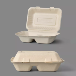Compostable Bagasse Lunch Lock  Box