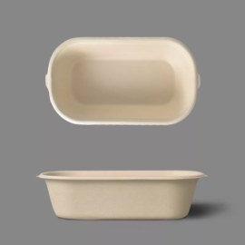 Compostable Bagasse Lunch Box With Lid