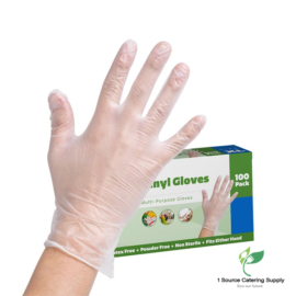 Disposable Vinyl Gloves Food Grade Latex-Free Clear