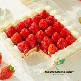 R-PET Clear Hinged Cake Containers
